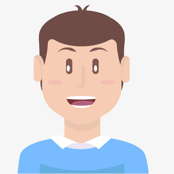 创意男子表情头像矢量