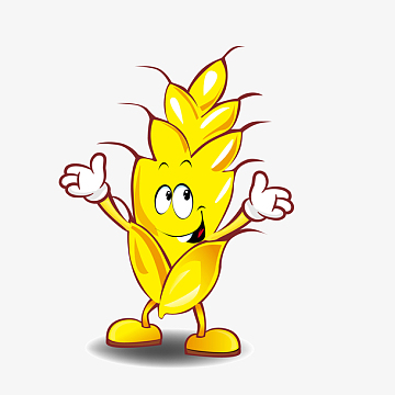 卡通黄色小麦素材_卡通黄色小麦图片元素-觅元素