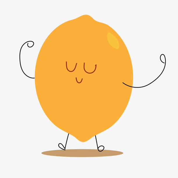 卡通橙子矢量图下载