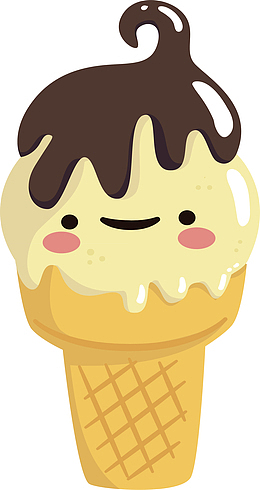 卡通雪糕表情设计