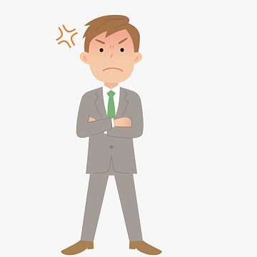 愤怒的西装男人简图