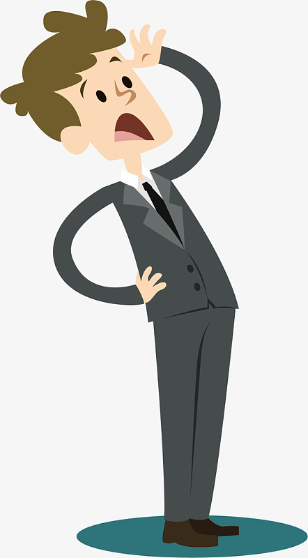 矢量图表情惊讶的男士