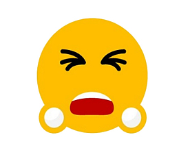 黄色卡通不开心logo