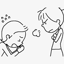 卡通做错事道歉女的表情png