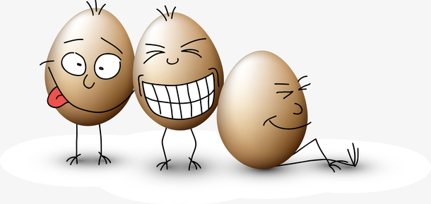 鸡蛋手绘表情矢量图