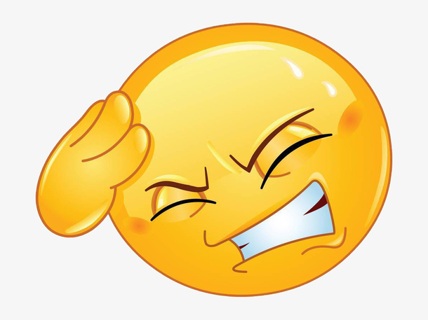 沮丧头疼情绪卡通人物表情图案