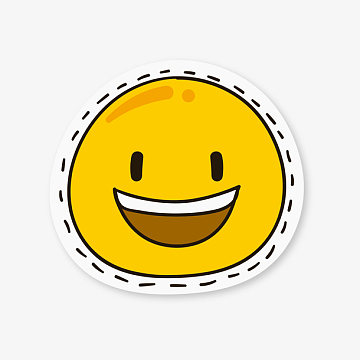 黄色圆形开心表情