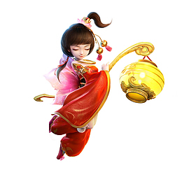 中秋节主题仙女手提灯笼