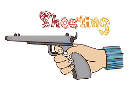 射击插画