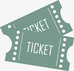 矢量图两张入场券