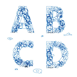 ABCD 创意文字设计
