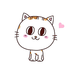 卡通示爱飞吻的是猫腻PSD分层