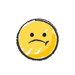 手绘傲慢表情免抠素材