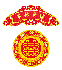 结婚喜结良缘海报展板