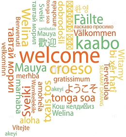 各国语言欢迎气泡