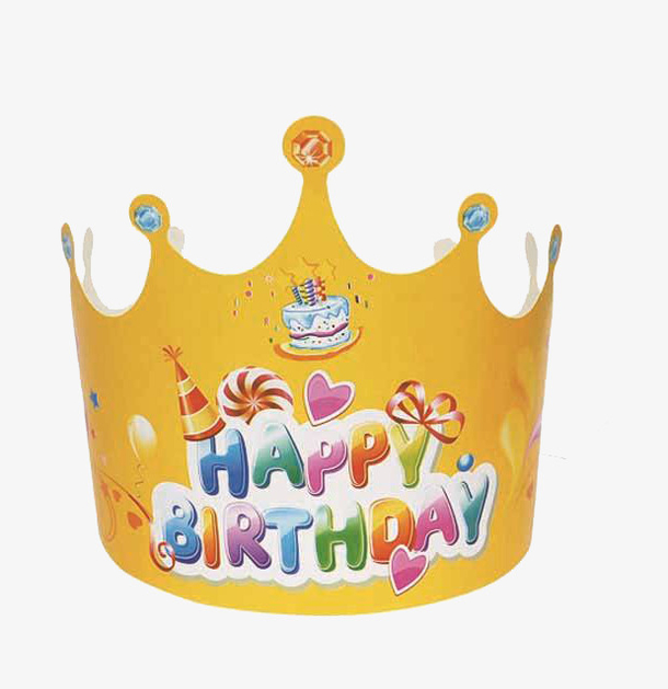 黄色生日帽免抠素材免费下载_觅元素51yuansu.com