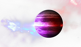 紫色炫光绚丽星系