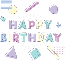 抽象花纹生日快乐