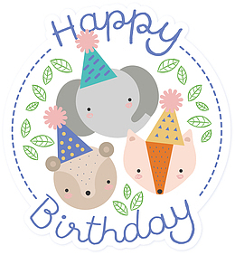 小动物生日卡