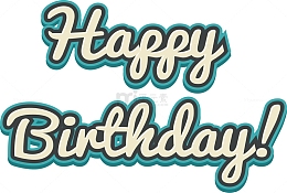 卡通英文生日快乐