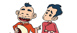 漫画两人说相声背景