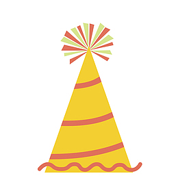生日帽子设计矢量图