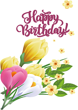 郁金香花束生日卡