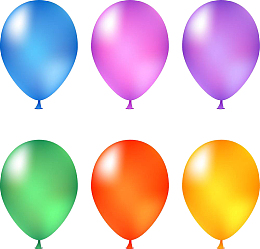 彩色气球手绘插画