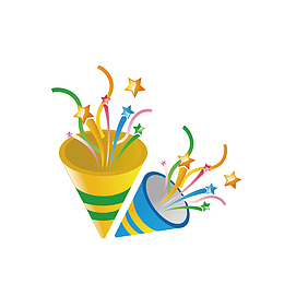 手绘卡通礼花png