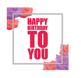 彩色玫瑰生日快乐