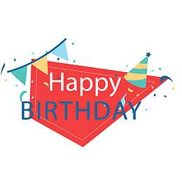 抽象生日快乐标签矢量