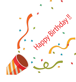 可爱彩带生日派对