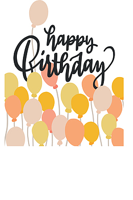 可爱彩色气球海报