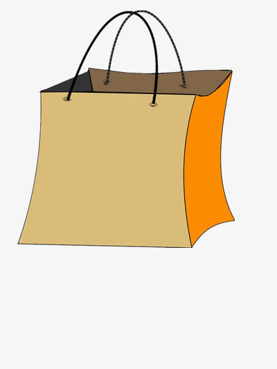 卡通购物袋矢量图