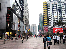 现代化繁华街道景观