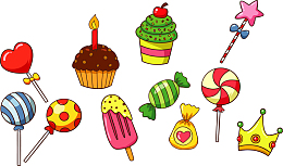 生日派对飞舞糖果