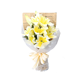 黄色百合花设计素材