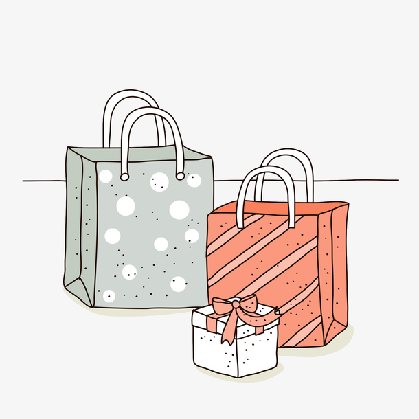 手绘购物袋