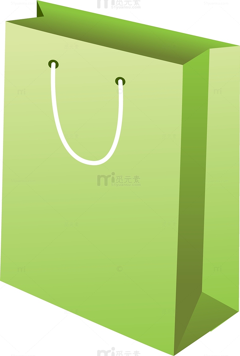 青绿色纸质环保购物袋