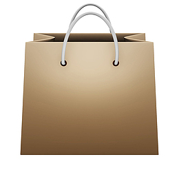 手绘矢量牛皮纸袋