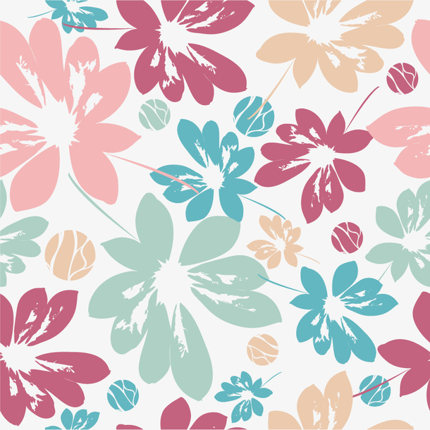 卡通水彩花纹底纹素材免费下载_觅元素