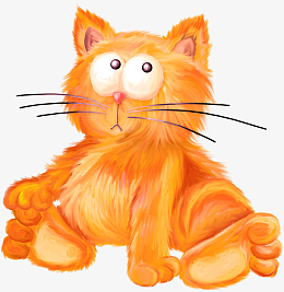 手绘水彩加菲猫