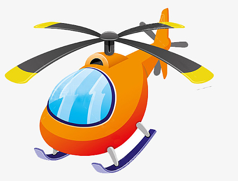 手绘卡通直升机素材_手绘卡通直升机图片元素-觅元素