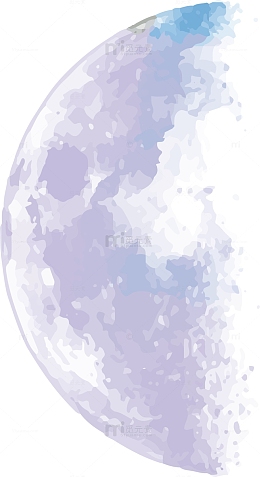 紫色水彩梦幻星球