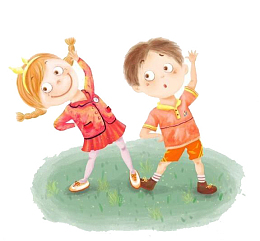 卡通小孩做广播体操