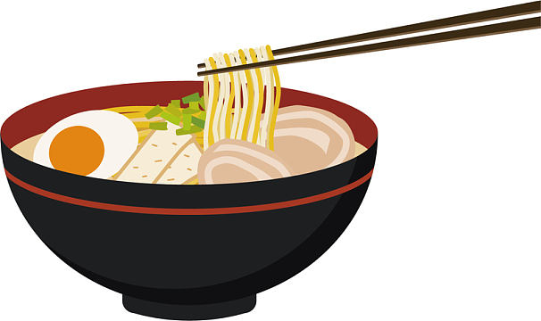 矢量图水彩营养面条