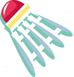 矢量图白色羽毛球