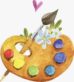 blendpngpng卡通调色盘设计矢