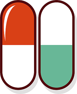 双鼎神衰胶囊手绘卡通素材-双鼎神衰胶囊png图片下载-觅元素