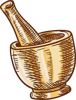 手绘中药磨药工具